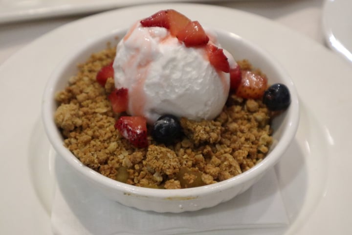 photo of Original Sin Mediterranean Restaurant Apple Crumble with Coconut Ice Cream shared by @kaylabear on  03 Jul 2018 - review