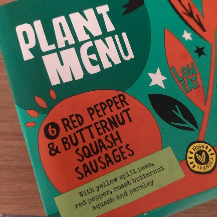 photo of Plant Menu Red pepper & butternut squash sausages shared by @chloerxp on  12 Sep 2020 - review