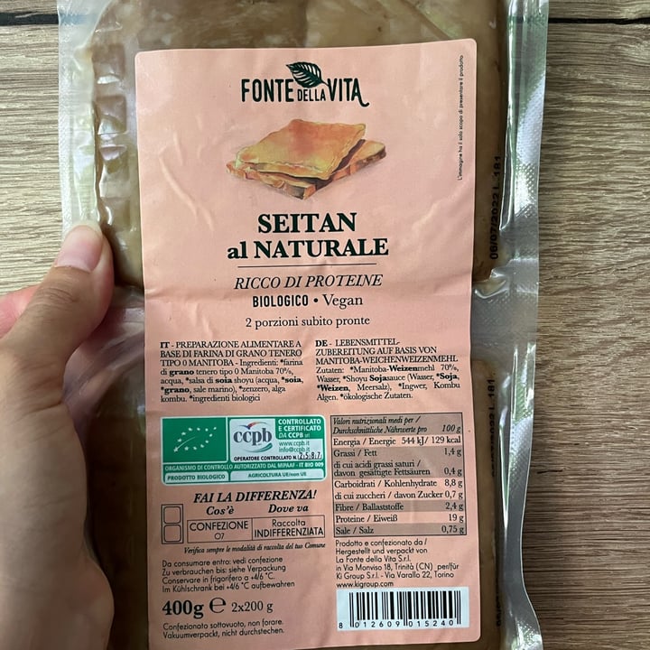 review photo of Fonte della vita Seitan al naturale shared by @aleblackdevil on 28 Jul 2022 - review
