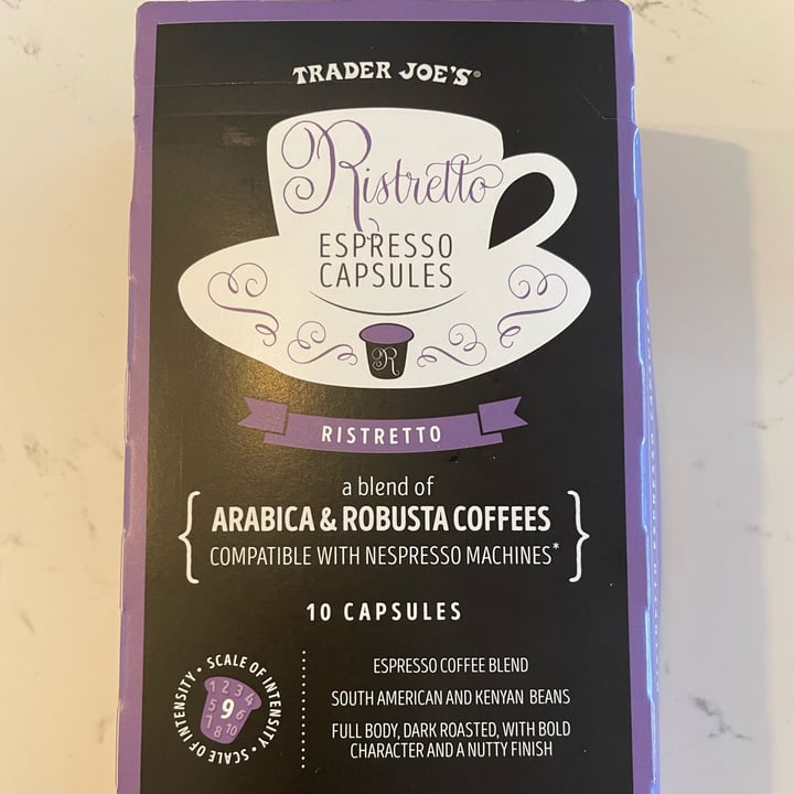 photo of Trader Joe's risteretto coffee capsule shared by @kacy on  31 May 2022 - review