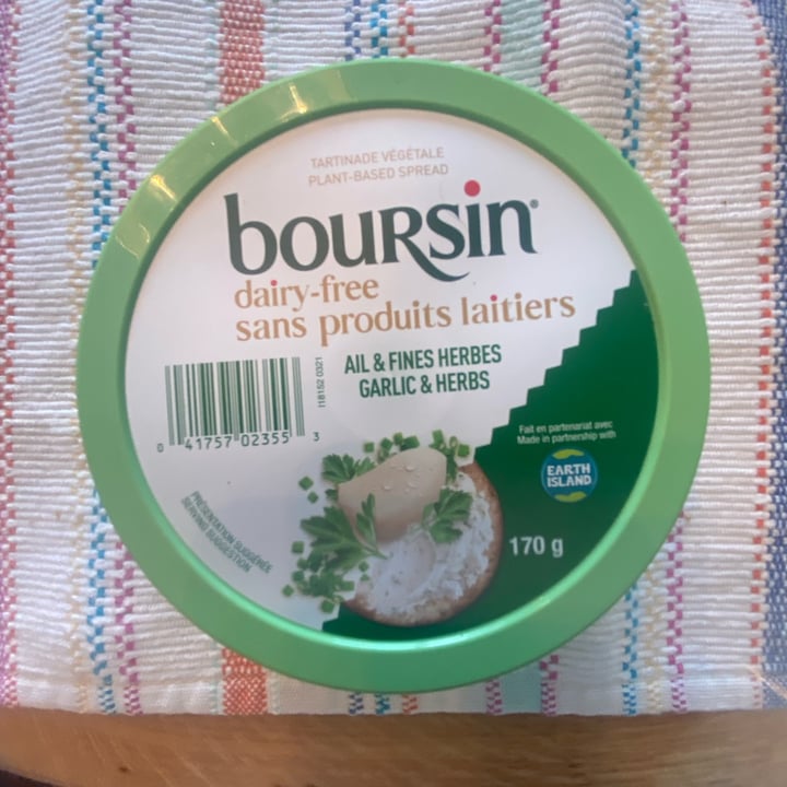 photo of Boursin Boursin Dairy-free Spread shared by @maudemiller on  25 Jan 2022 - review