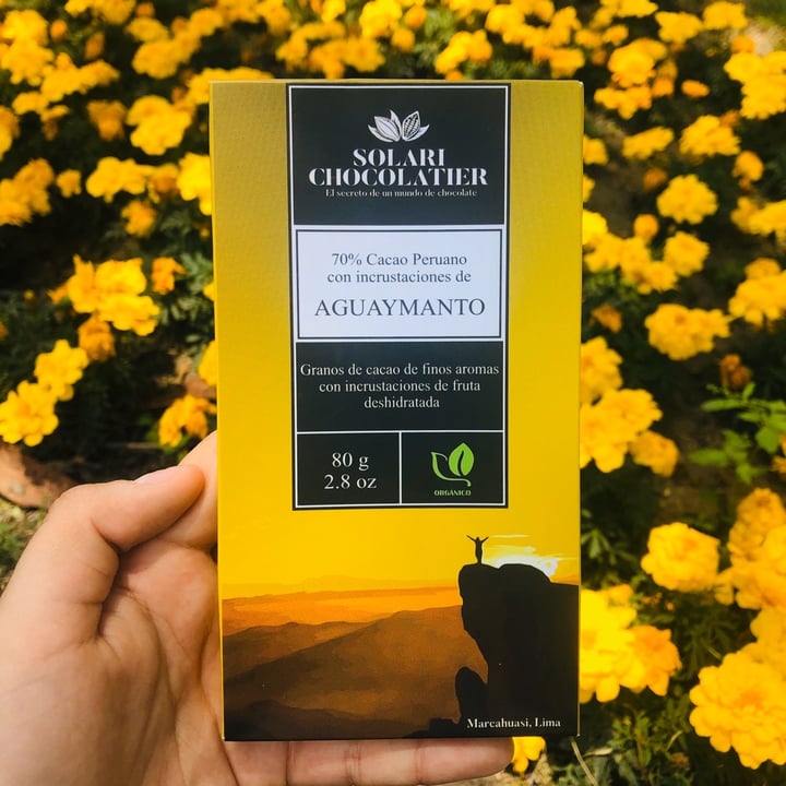 photo of Solari Chocolatier Tableta De Chocolate 70% Cacao Con Aguaymanto shared by @mafersaco on  24 Nov 2019 - review