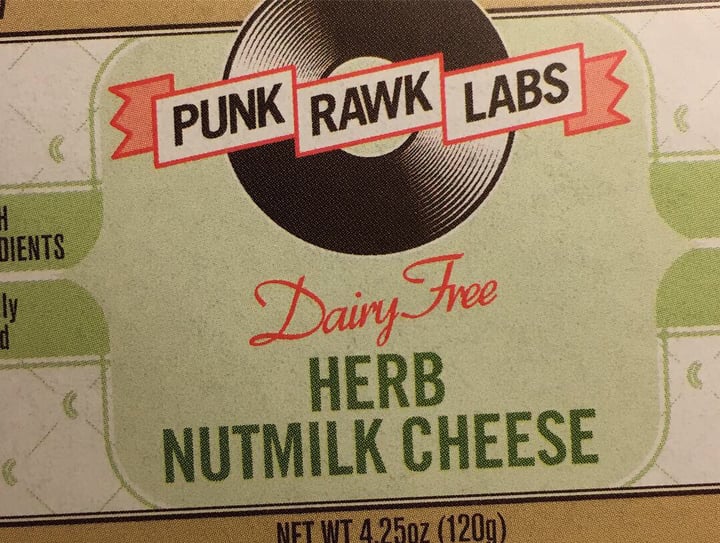 photo of Punk Rawk Labs Herb nutmilk cheese shared by @katiewink on  13 Nov 2018 - review