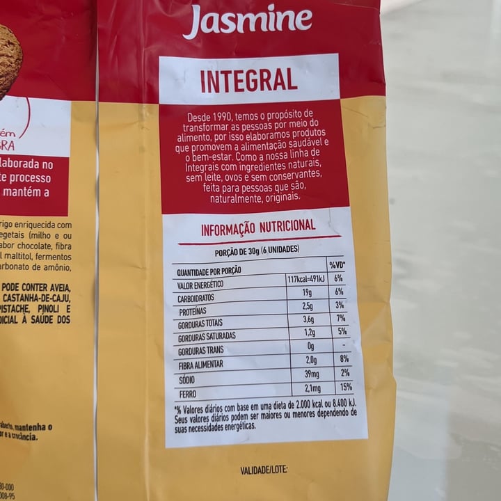 photo of Jasmine Cookies Chocolate com Gotas shared by @melmicheletti on  23 May 2022 - review