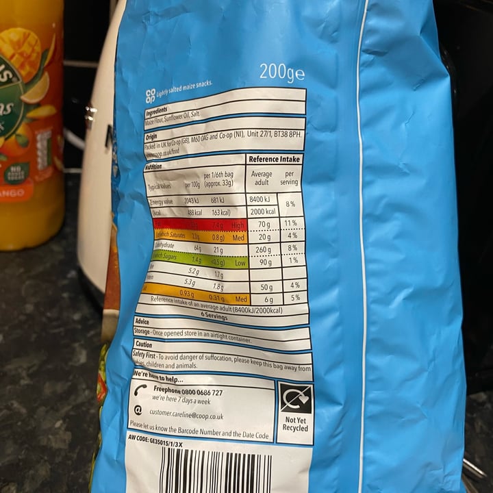 photo of Co operative Lightly salted tortilla chips shared by @christinexxx on  04 Jan 2022 - review