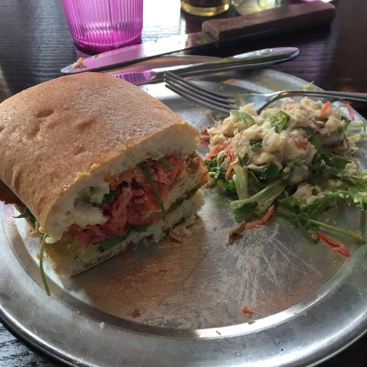 review photo of Modern Love lemongrass chick’n sandwich shared by @kmwalkley on 10 Jun 2022 - review