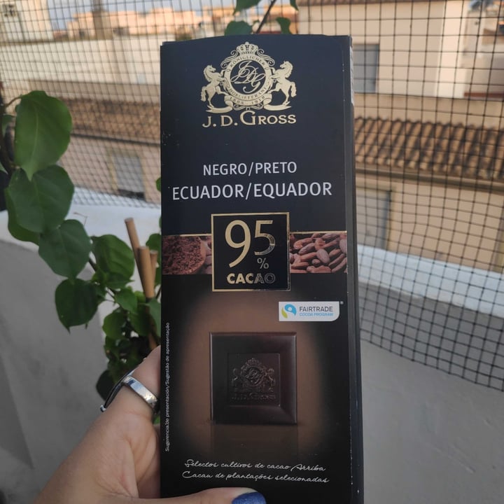 photo of J. D. Gross Chocolate Ecuador 95% shared by @pilaropili on  20 Sep 2020 - review
