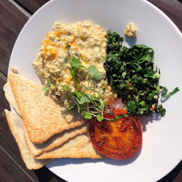 review photo of Asher's Corner Cafe @ Ashers Farm Sanctuary scrambled tofu shared by @dominickara on 28 May 2022 - review
