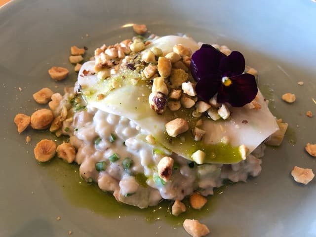 Photo of the dish “Barley risotto with celeriac and hazelnuts”