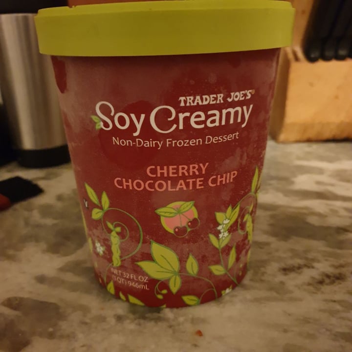 photo of Trader Joe's Soy Creamy - Cherry Chocolate Chip shared by @autumnleaves on  05 Nov 2019 - review