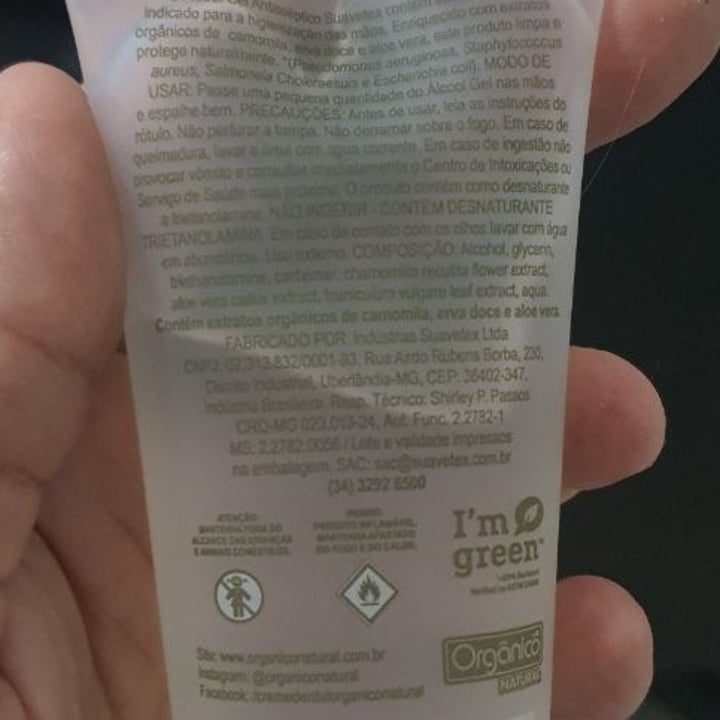 photo of Orgânico Natural Álcool Gel shared by @verdemayra on  03 May 2022 - review