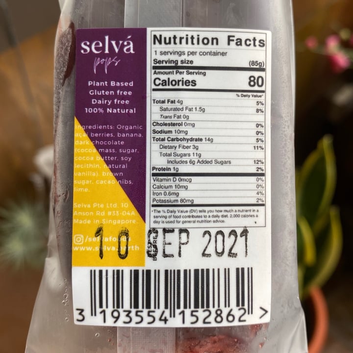 photo of Selva Foods Acai Banana Selva Pops shared by @cocothekoala on  24 Nov 2020 - review