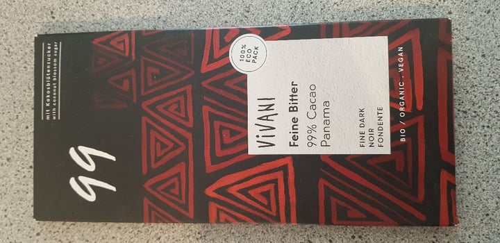review photo of Vivani Fine Dark 99% Cocoa Chocolate shared by @wayneberger on 09 Nov 2020 - review