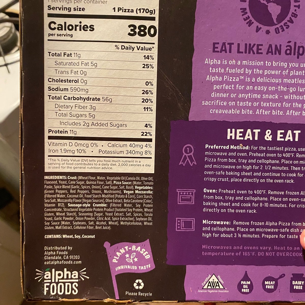 the alpha Plant Based Pizza Reviews abillion