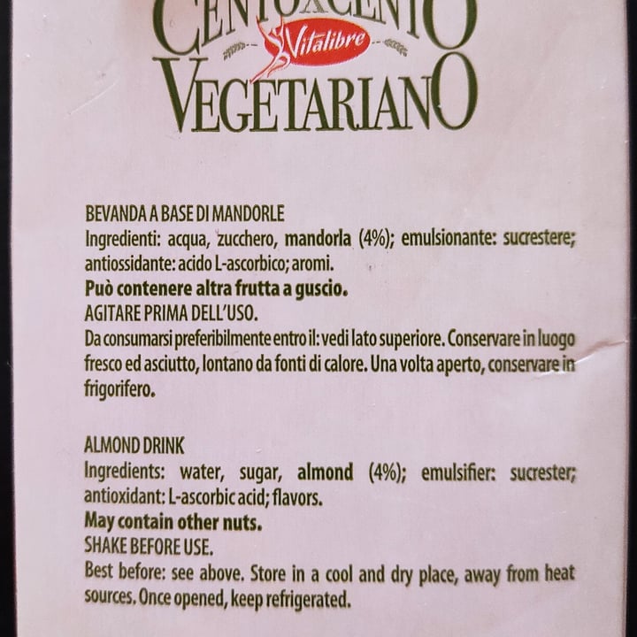 review photo of Vitalibre Latte Di Mandorle '- Almond Milk shared by @wingsforwords on 13 Jan 2022 - review