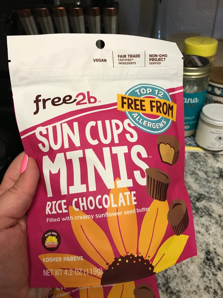 photo of Free2b Foods Sun Cups Minis shared by @vegansarahmarie on  22 Feb 2020 - review