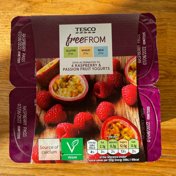 Tesco Yogurt Raspberry Tesco Free From Raspberry passion fruit yoghurt Review | abillion