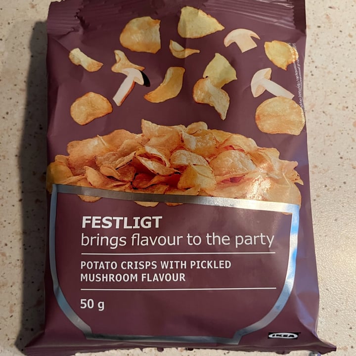 photo of Ikea Festlight Potato Chips w/ Pickled Mushroom Favor shared by @itsfrannie on  10 Jul 2022 - review