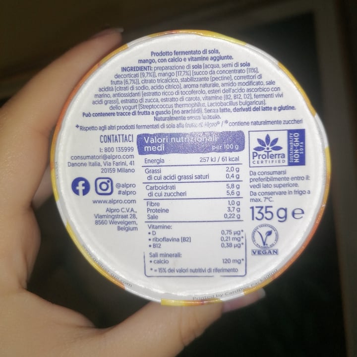 photo of Alpro Mango Yogurt (No Added Sugars) shared by @cheyennesacha on  10 Jun 2021 - review