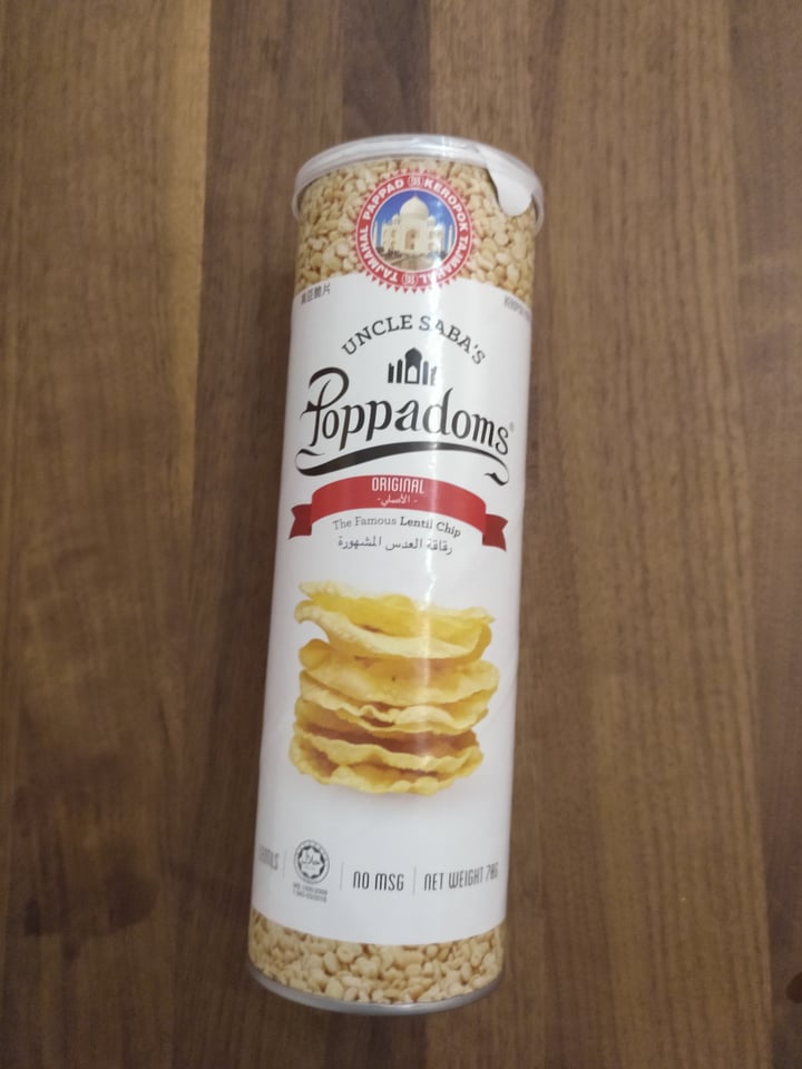review photo of Uncle Saba's Poppadoms Original Lentil Chip shared by @nekobasu on 05 Jul 2019 - review