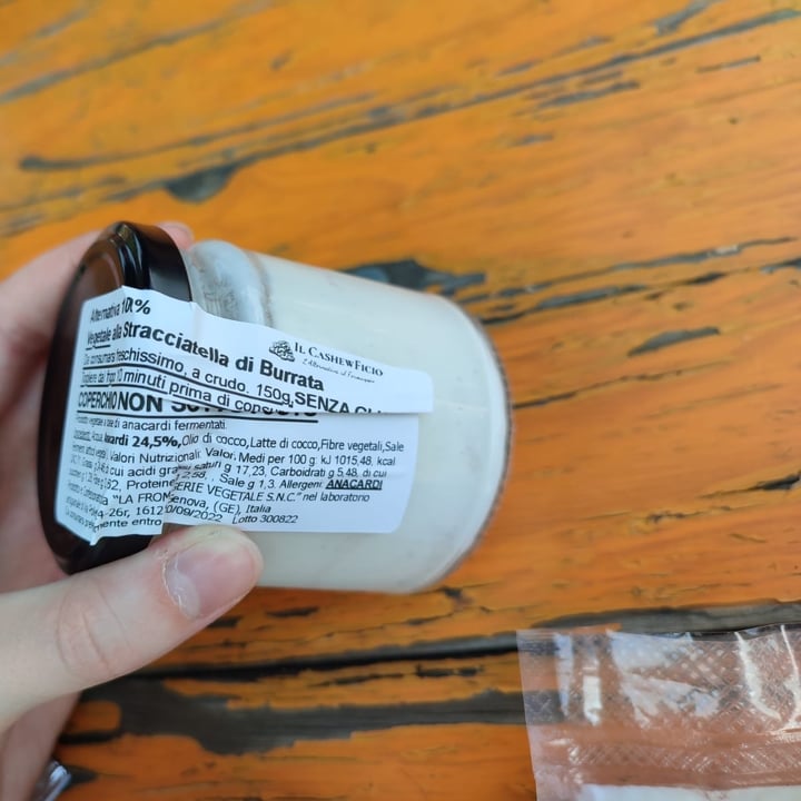 review photo of Il CashewFicio Alternativa 100% vegetale alla Stracciatella di Burrata shared by @jordan85 on 18 Sep 2022 - review