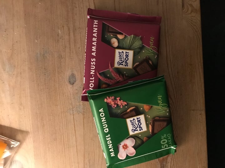 review photo of Ritter Sport Mandel Quinoa 50% Cacao shared by @nicmue64 on 13 Apr 2020 - review
