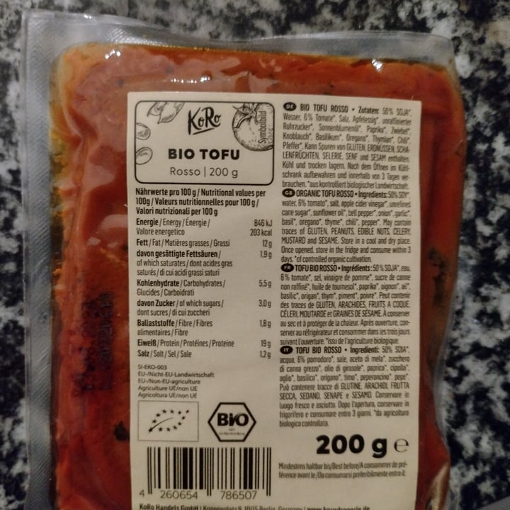 photo of Koro Bio Tofu Rosso shared by @valealle on  25 Sep 2022 - review