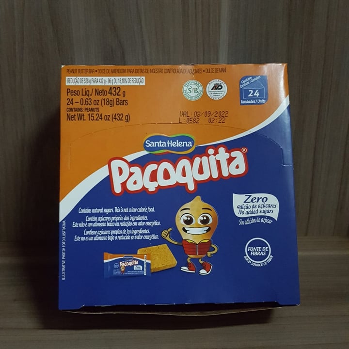 review photo of Santa Helena Paçoquita Zero Açúcar shared by @marimilam on 05 May 2022 - review