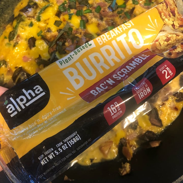 photo of Alpha Foods Bac'n Scramble Breakfast Burrito shared by @bandita on  20 Nov 2022 - review