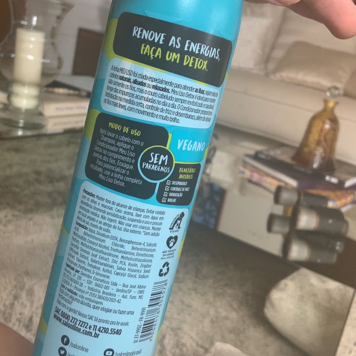 photo of Salon line Condicionador meu liso detox shared by @catug on  30 Jan 2022 - review