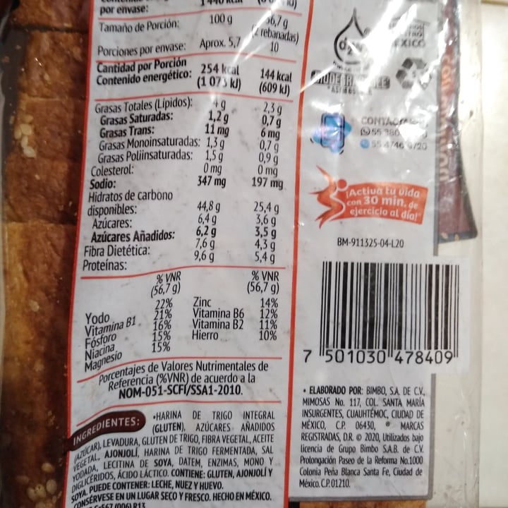 review photo of Wonder Pan integral 100 con ajonjolí shared by @karlos2021 on 27 Sep 2021 - review
