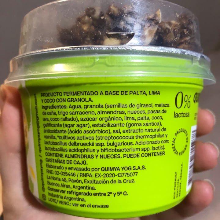 photo of Quimya Yogur con Granola Keylime Palta shared by @candeeev on  09 May 2021 - review