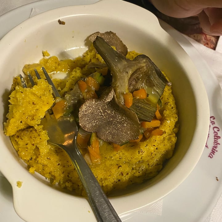 photo of La Colubrina Spicchi di carciofi con tartufo e polenta taragna shared by @kkkkkk on  15 Dec 2021 - review