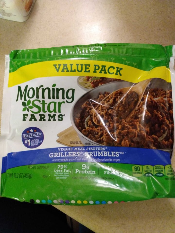 review photo of MorningStar Farms Grillers Crumbles shared by @jordandlaine on 14 Dec 2019 - review