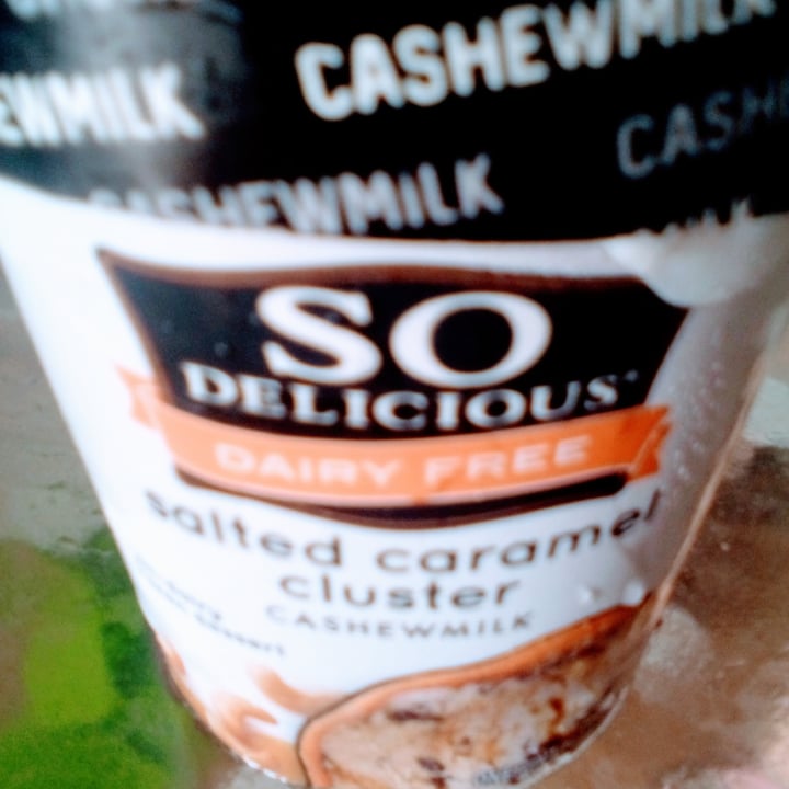photo of So Delicious Dairy Free Salted Caramel Cluster Cashewmilk Frozen Dessert shared by @feelideal on  14 May 2022 - review