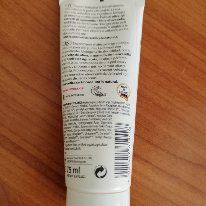 review photo of Lavera Naturkosmetik Crema mani & unghie shared by @luisacicchetti on 12 Aug 2022 - review