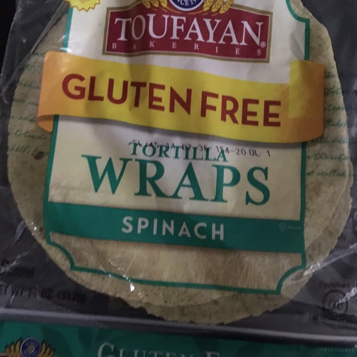 photo of Toufayan Bakeries Gluten Free Spinach Wrap shared by @veganeater on  01 Oct 2020 - review