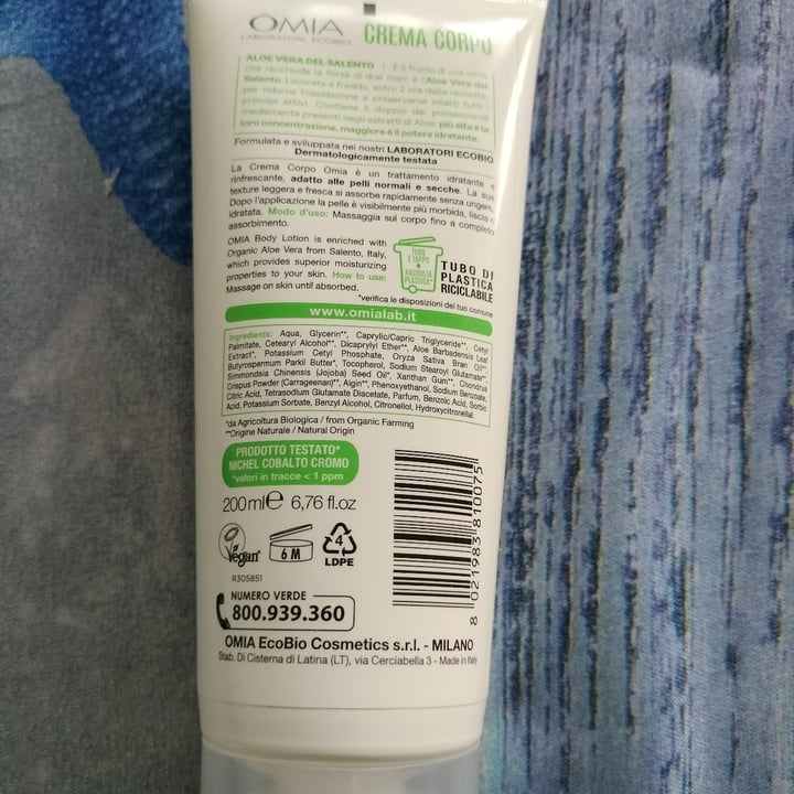 review photo of Omia Crema corpo biologico aloe vera shared by @luisacicchetti on 12 Aug 2022 - review