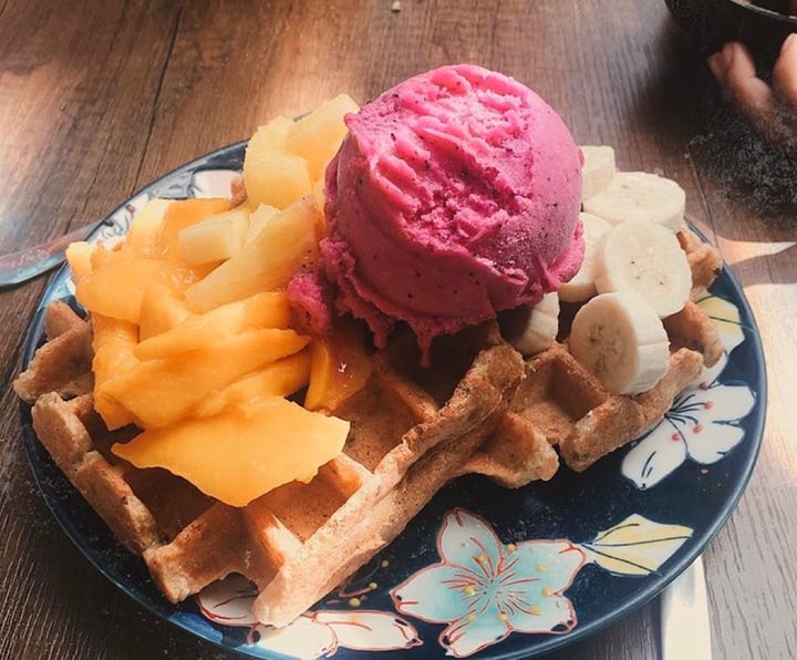 photo of Helados Artesanales Napoli waffles, helado de pitahaya shared by @michskx on  20 Nov 2019 - review