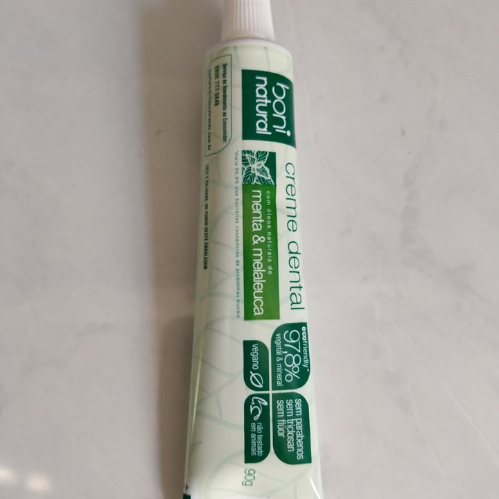 review photo of Boni natural Creme Dental Menta & Melaleuca shared by @mariatereza on 03 May 2022 - review