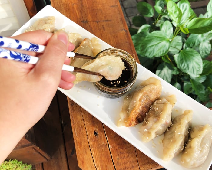 Vegan Pan Fried Dumplings