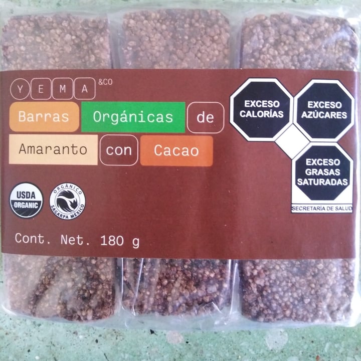 review photo of YEMA Barras orgánicas de amaranto con cacao shared by @esmeraldasibaj on 23 Nov 2021 - review