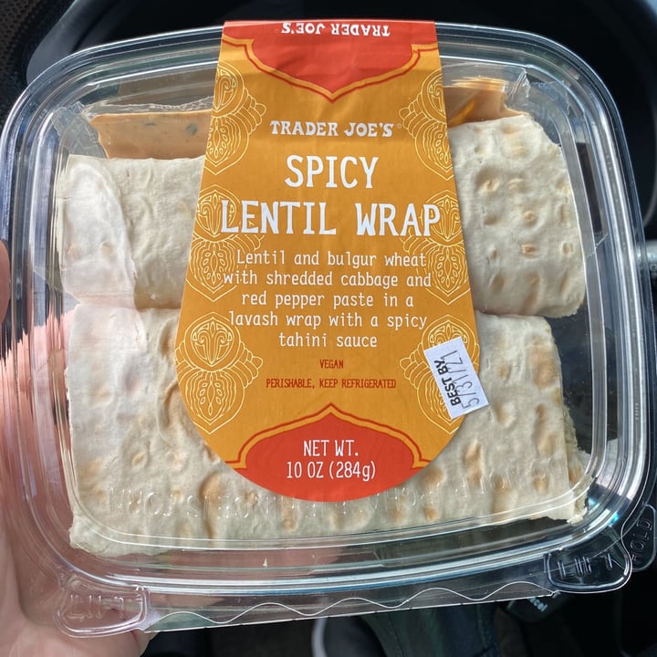 photo of Trader Joe's Spicy Lentil Wrap shared by @kristyahimsa on  29 May 2021 - review