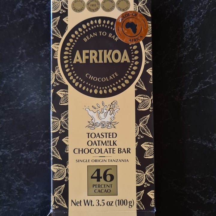 photo of Afrikoa Toasted Oatm!lk Chocolate Bar shared by @veronicagroen on  19 Dec 2022 - review