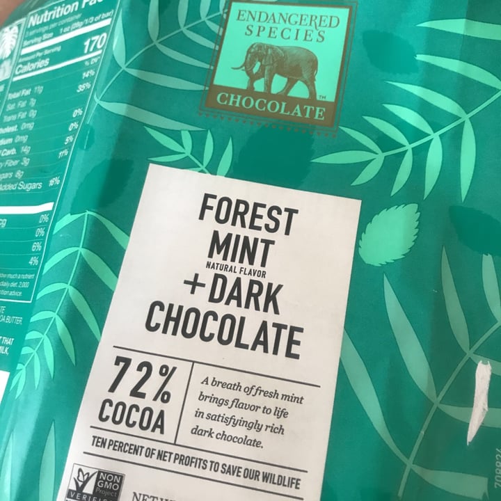 photo of Endangered Species Chocolate Forest Mint + Dark Chocolate shared by @john00 on  02 Apr 2021 - review