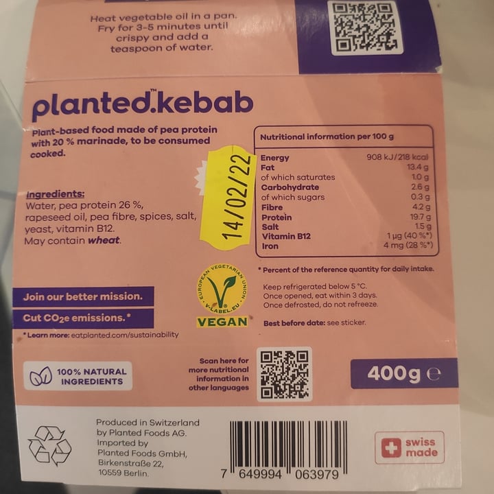 photo of Planted Kebap shared by @zonkina on  30 Jan 2022 - review