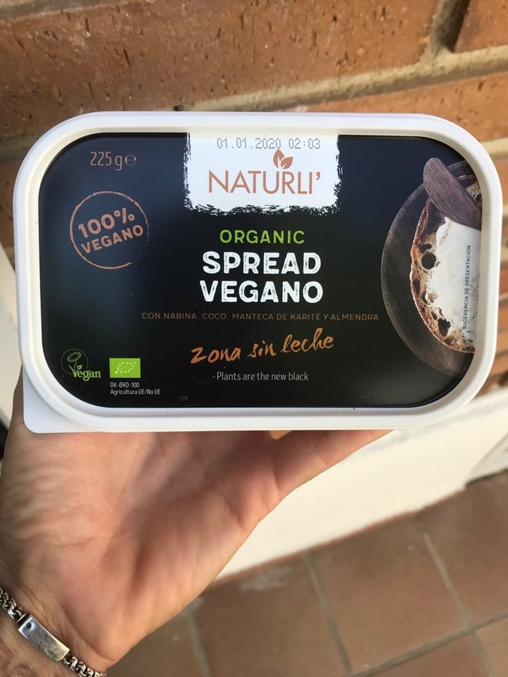 photo of Naturli' Organic Spread Vegano shared by @alinpadilla on  30 Nov 2019 - review