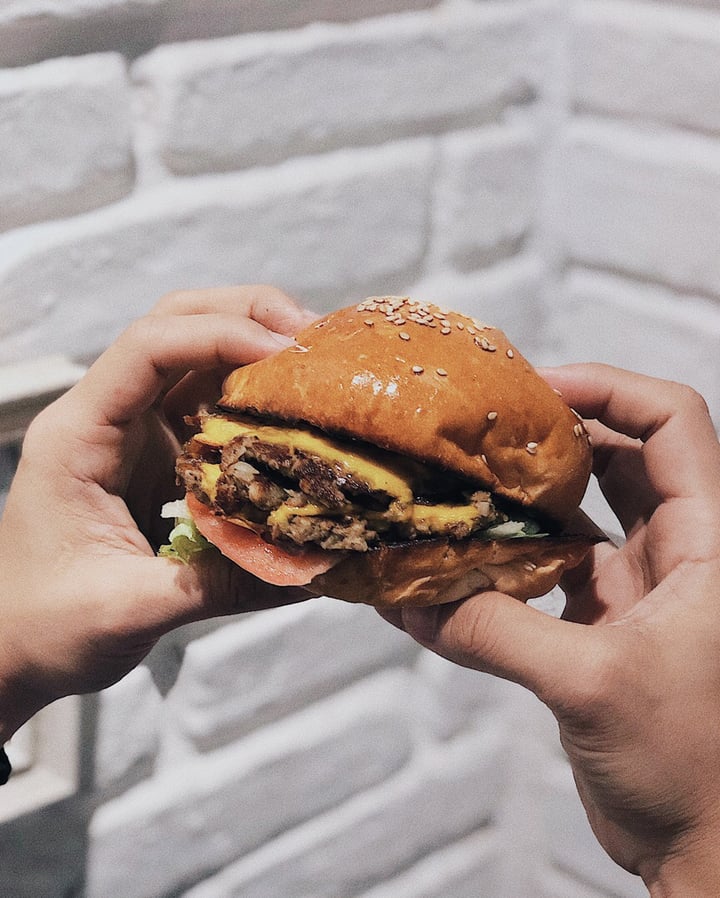 photo of BLUEZONE CENTER Classic Double Cheese Burger shared by @jakartaveganguide on  12 Jul 2019 - review