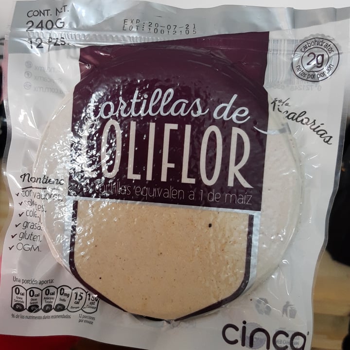 photo of Cinca Tortilla De Maíz Con Coliflor shared by @monserrattr on  17 Jan 2021 - review