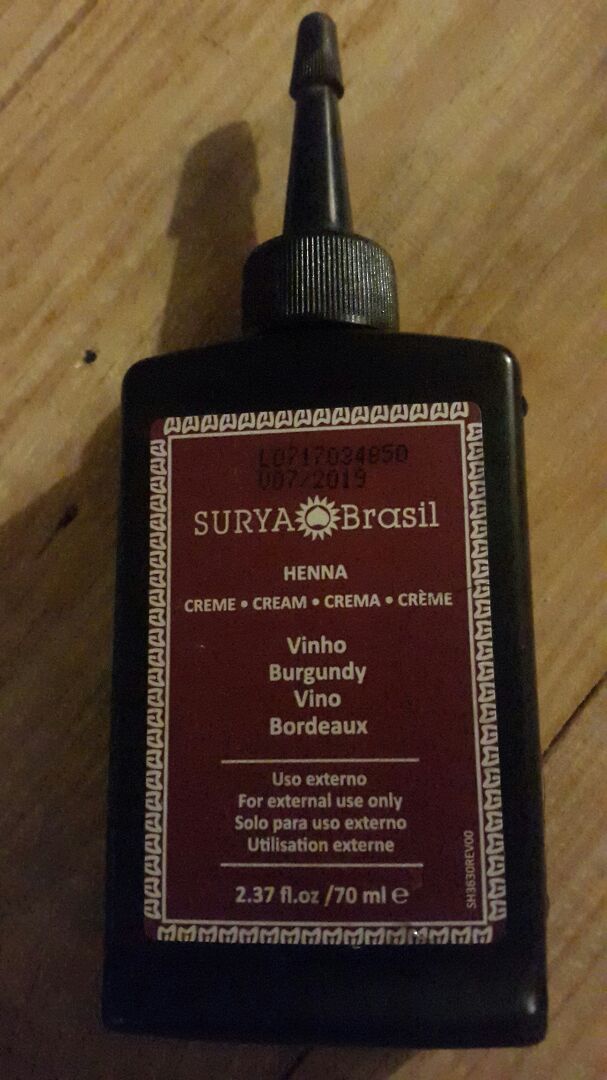 photo of Creme Coloração Henna Surya Henna shared by @arianeh on  20 Feb 2020 - review